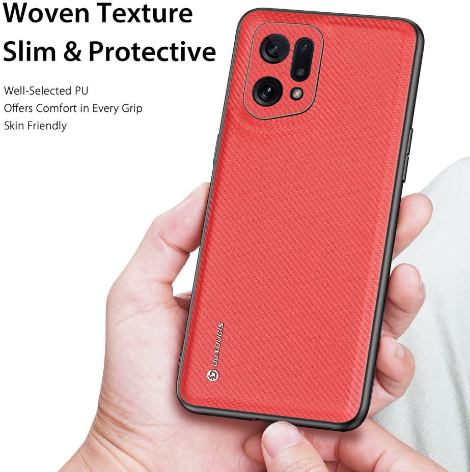 Dux Ducis Fino Series Oppo Find X5 Hoesje Back Cover Rood afbeelding 4