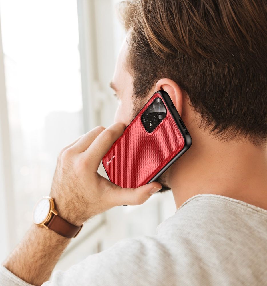 Dux Ducis Fino Xiaomi Redmi Note 11 / Note 11S Hoesje Back Cover Rood afbeelding 2