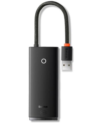 Baseus 5-in1 USB-C Adapter USB-A 25 Centimeter Kabel Zwart Kabels