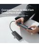 Baseus 5-in1 USB-C Adapter USB-A 25 Centimeter Kabel Zwart
