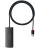 Baseus 5-in-1 USB-C Adapter USB-A 1 Meter Kabel Zwart