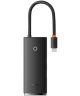 Baseus Lite 6-in-1 USB-C Hub naar HDMI/2x USB 3.0/USB-C PD/SD/TF Zwart