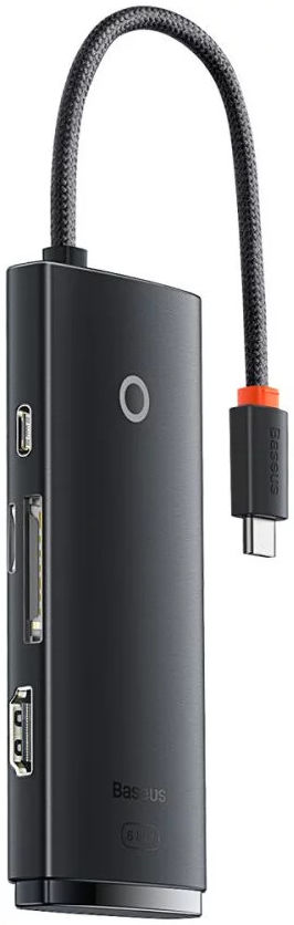 Baseus Lite 6-in-1 USB-C Hub naar HDMI/2x USB 3.0/USB-C PD/SD/TF Zwart afbeelding 2