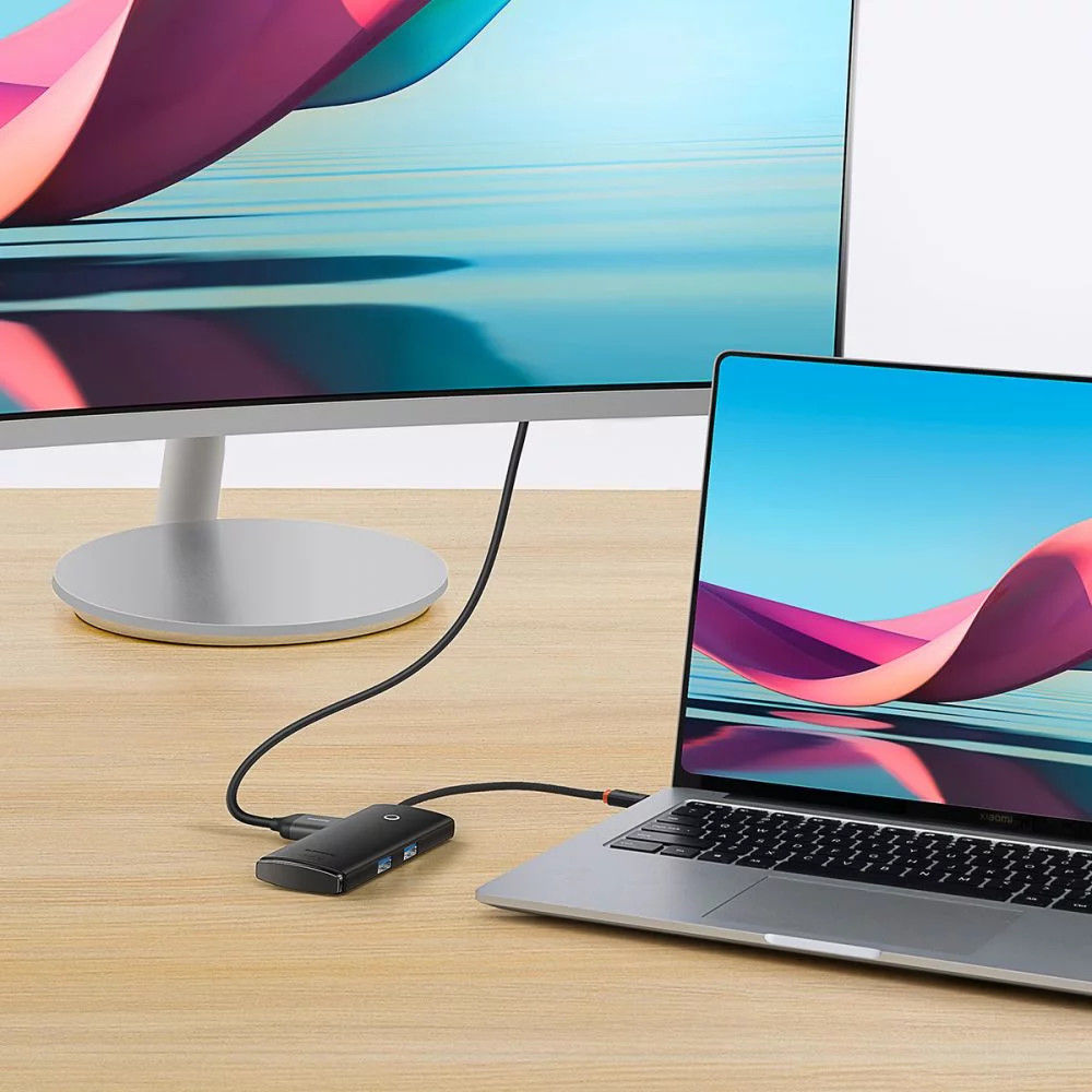 Baseus Lite 6-in-1 USB-C Hub naar HDMI/2x USB 3.0/USB-C PD/SD/TF Zwart afbeelding 11