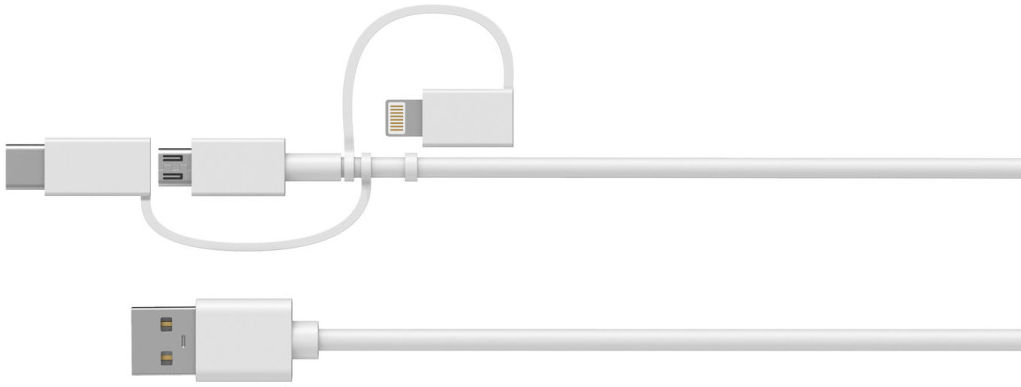 OtterBox USB-A Powerbank 5.000 mAh 10W met 3-in-1 Kabel 1M Wit afbeelding 6