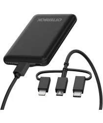 OtterBox USB-A Powerbank 5.000 mAh 10W met 3-in-1 Kabel 1M Zwart