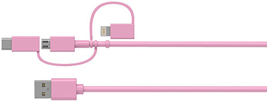 OtterBox USB-A Powerbank 5.000 mAh 10W met 3-in-1 Kabel 1M Roze afbeelding 4