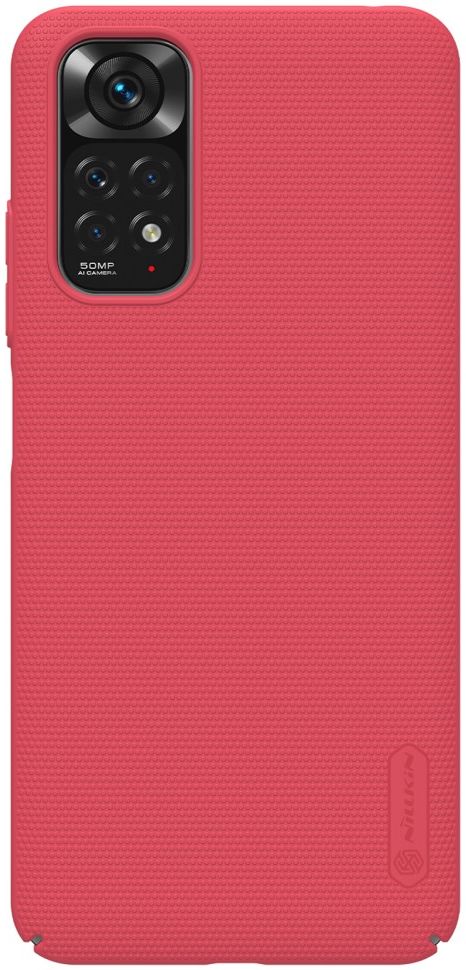Nillkin Super Frosted Shield Xiaomi Redmi Note 11 / 11S Hoesje Rood afbeelding 1