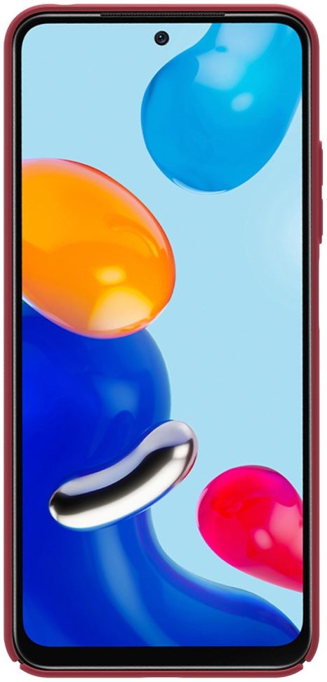 Nillkin Super Frosted Shield Xiaomi Redmi Note 11 / 11S Hoesje Rood afbeelding 2