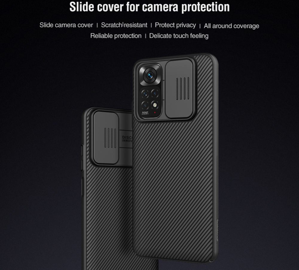 Nillkin CamShield Xiaomi Redmi Note 11/11S Hoesje Camera Slider Zwart afbeelding 3