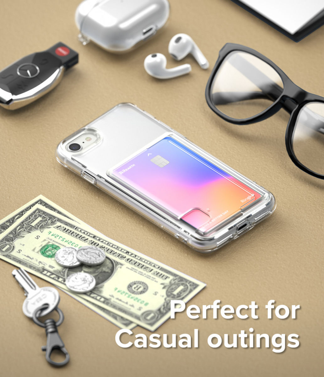 Ringke Fusion Card iPhone SE (2020/2022) / 8 / 7 Hoesje Transparant afbeelding 11