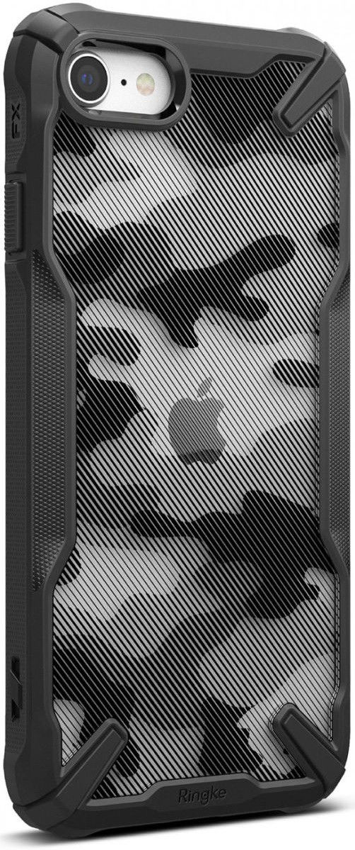 Ringke Fusion X iPhone SE (2020/2022) / 8 / 7 Hoesje Camo Zwart afbeelding 1