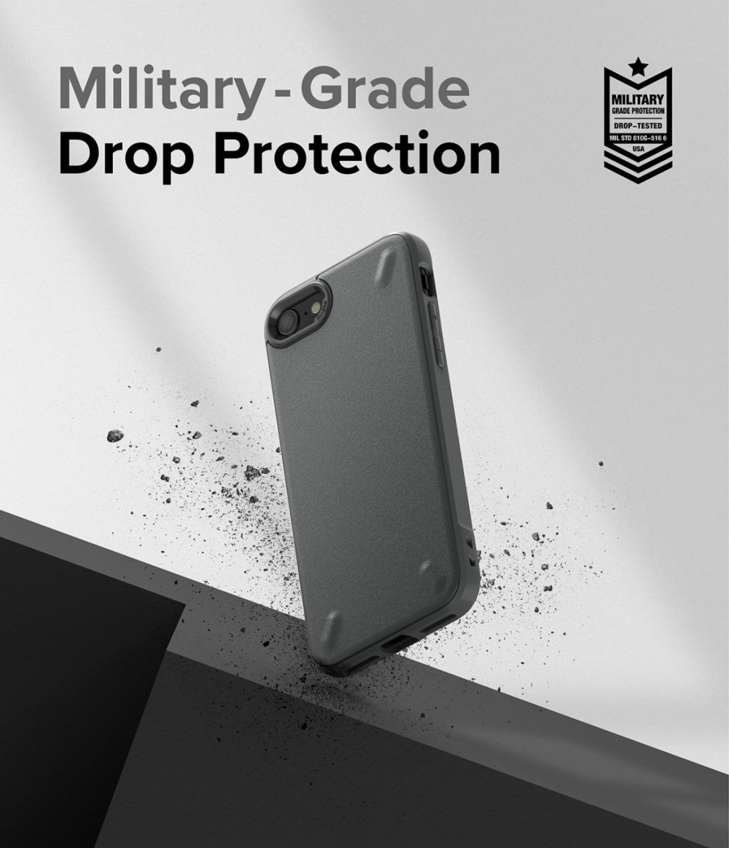 Ringke Onyx iPhone SE (2020/2022) / 8 / 7 Hoesje Flexibel TPU Grijs afbeelding 3