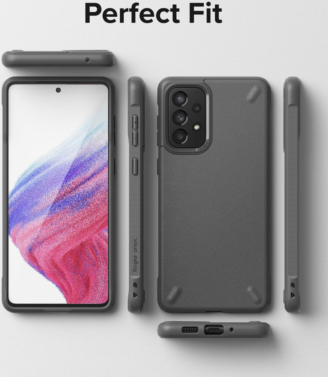 Ringke Onyx Samsung Galaxy A53 Hoesje Flexibel TPU Back Cover Grijs afbeelding 2