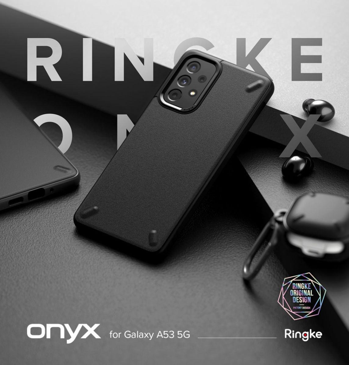 Ringke Onyx Samsung Galaxy A53 Hoesje Flexibel TPU Back Cover Grijs afbeelding 3