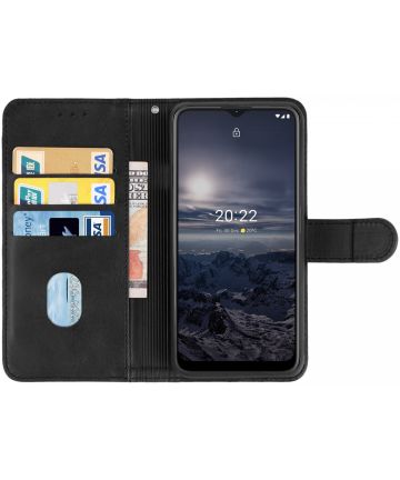 Nokia G11 / G21 Hoesje Portemonnee Wallet Book Case met Bandje Zwart Hoesjes