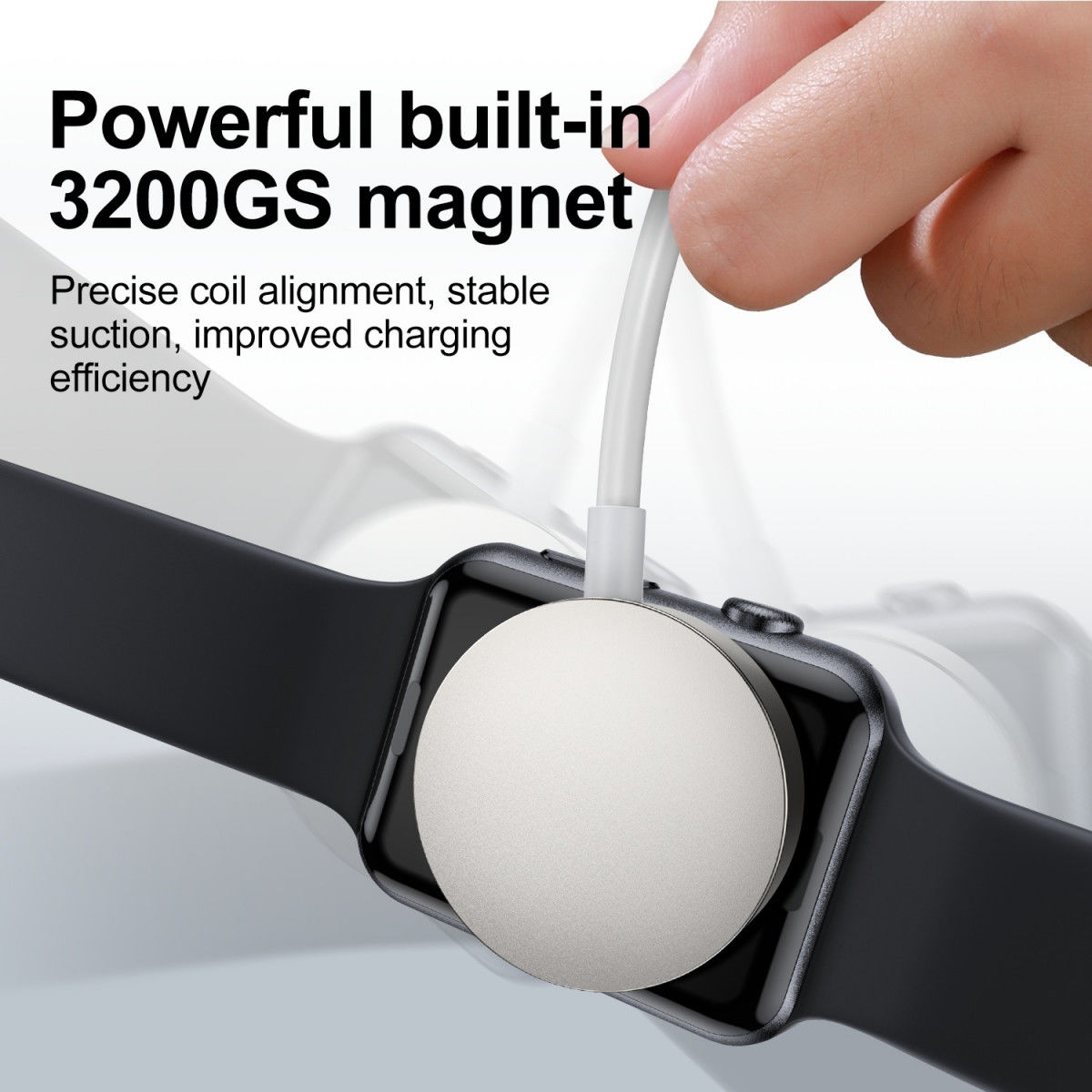Joyroom S-IW004 Oplader voor Apple Watch Magnetic USB-C Kabel 1.2m Wit afbeelding 5