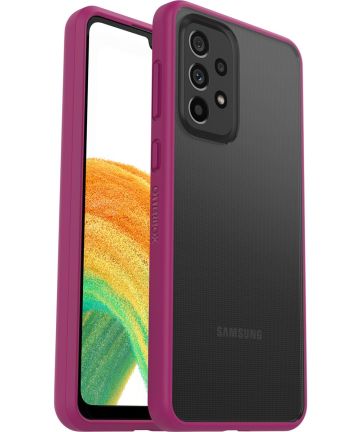 OtterBox React Samsung Galaxy A33 Hoesje Transparant Roze Hoesjes