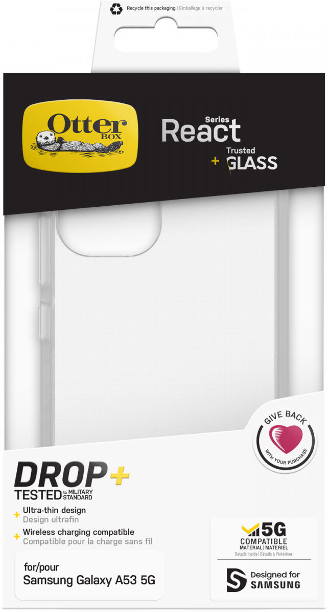 OtterBox React Samsung A53 Hoesje Transparant + Screen Protector afbeelding 4