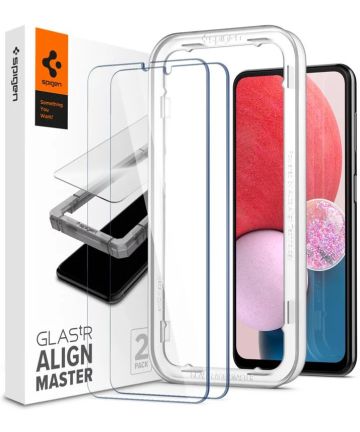 Spigen AlignMaster Samsung Galaxy A13 4G Tempered Glass (2-Pack) Screen Protectors