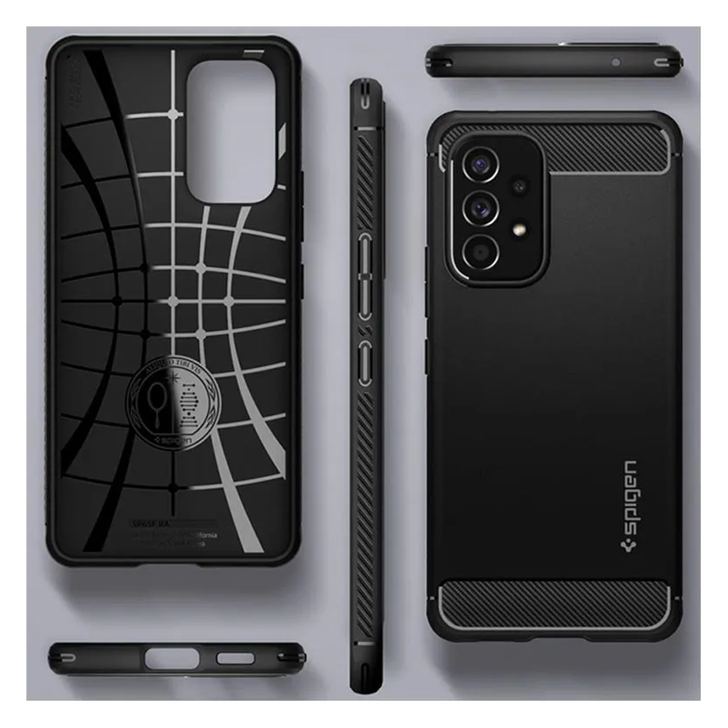 Spigen Rugged Armor Samsung Galaxy A53 Hoesje Back Cover Zwart afbeelding 9