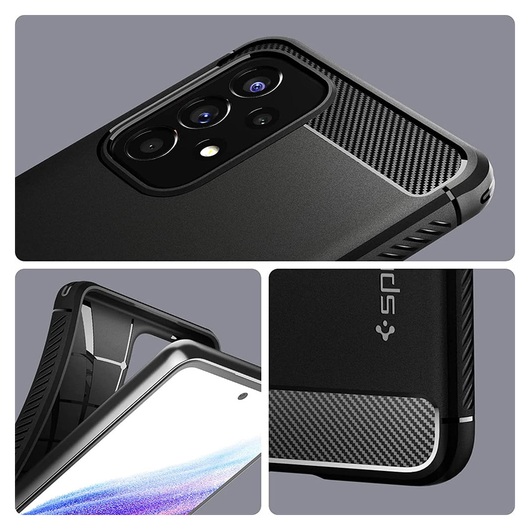 Spigen Rugged Armor Samsung Galaxy A53 Hoesje Back Cover Zwart afbeelding 7
