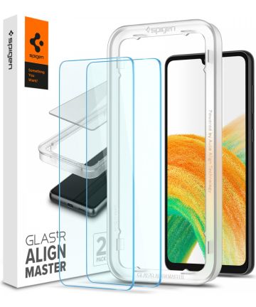 Spigen AlignMaster Samsung Galaxy A73 Tempered Glass (2-Pack) Screen Protectors