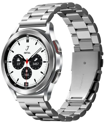 Spigen Modern Fit Universeel Smartwatch 20MM Bandje RVS Zilver Bandjes