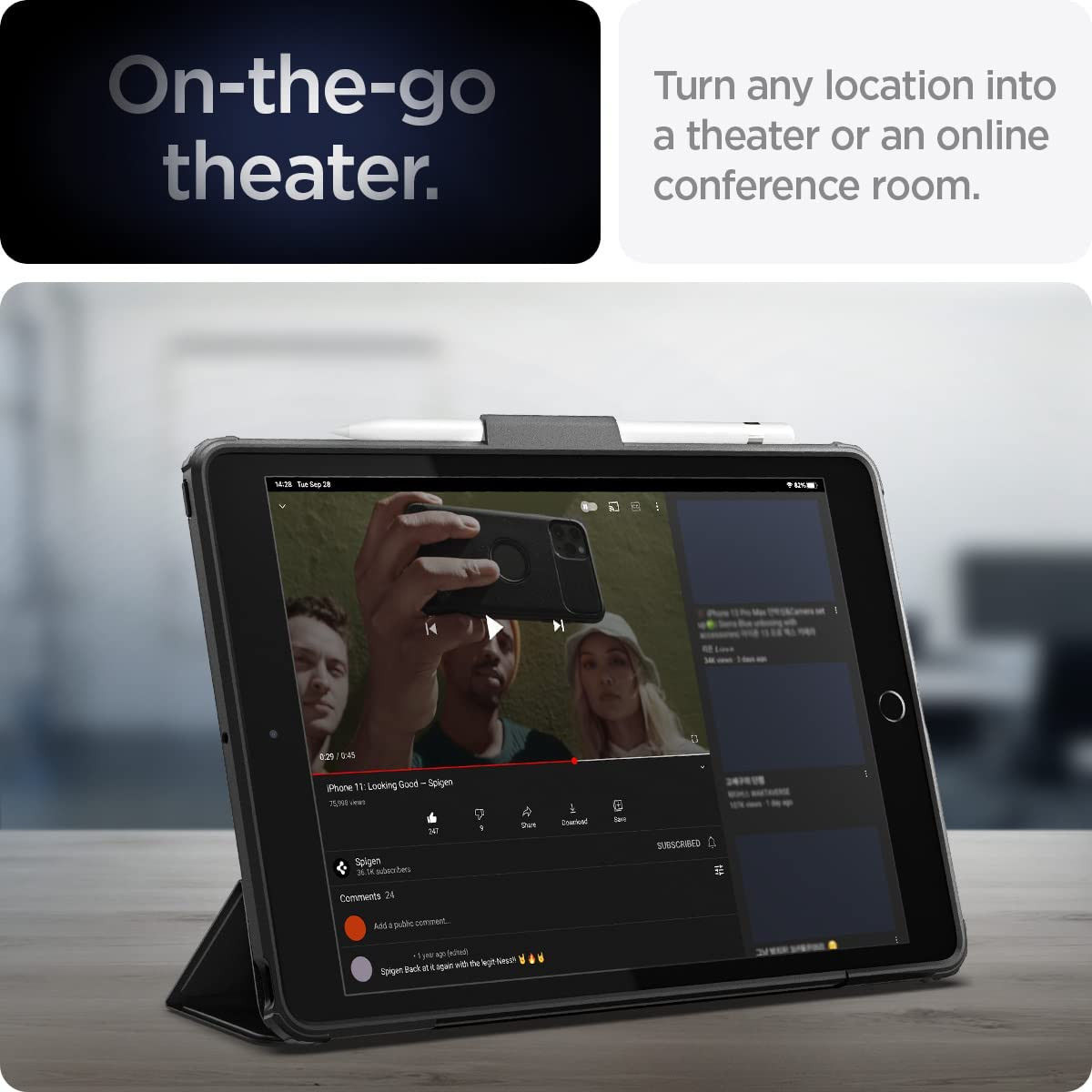 Spigen Ultra Hybrid Pro Apple iPad 10.2 (2019/2020/2021) Hoes Zwart afbeelding 6
