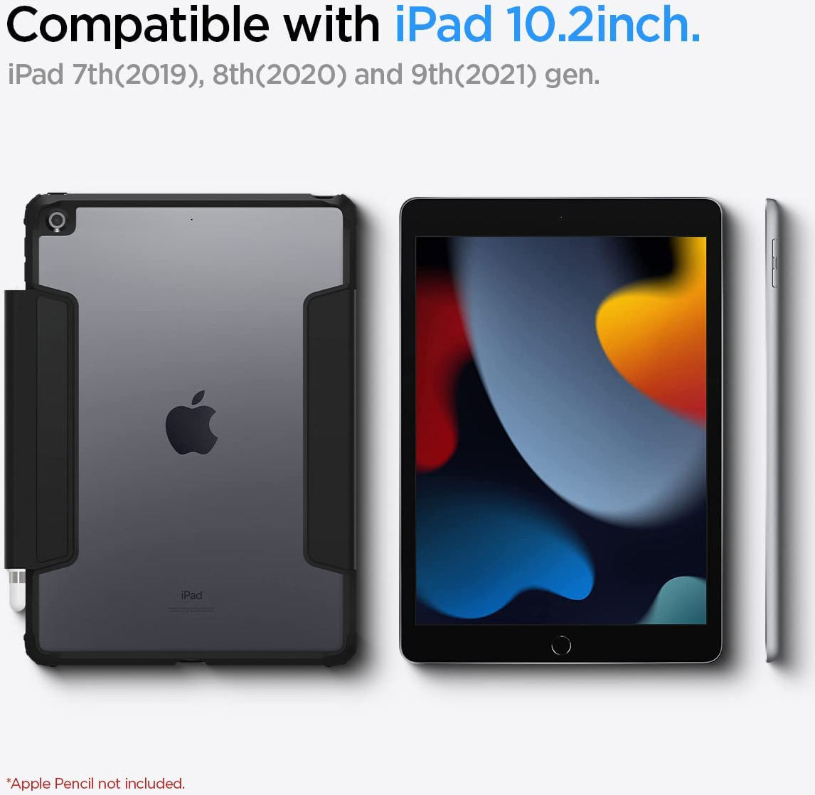 Spigen Ultra Hybrid Pro Apple iPad 10.2 (2019/2020/2021) Hoes Zwart afbeelding 9