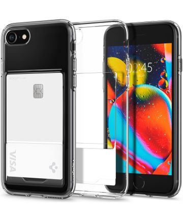Spigen Crystal Slot iPhone SE (2022/2020)/8/7 Hoesje Transparant Hoesjes
