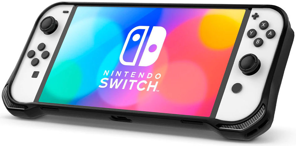 Spigen Rugged Armor Nintendo Switch OLED Hoesje Zwart afbeelding 13
