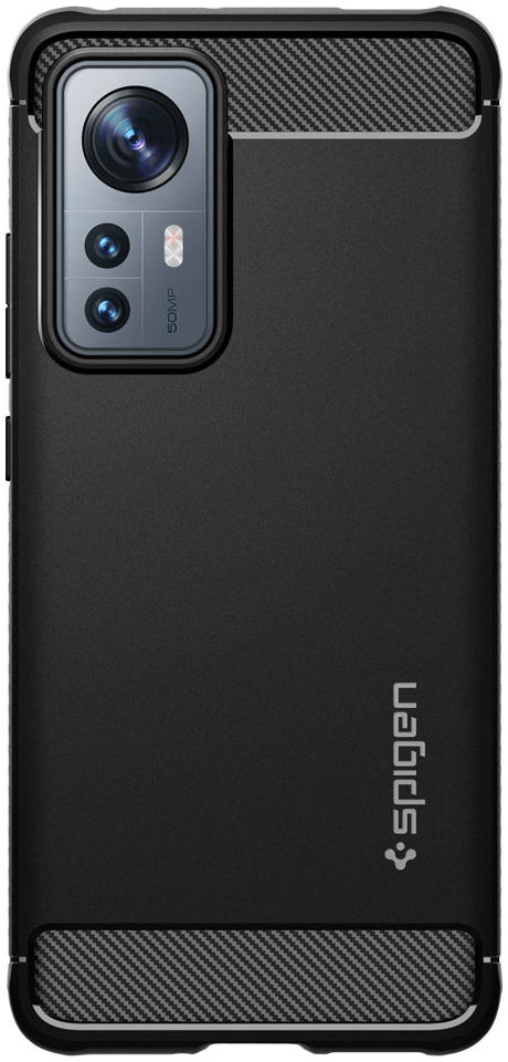 Spigen Rugged Armor Xiaomi 12 / 12X Hoesje Back Cover Zwart afbeelding 4