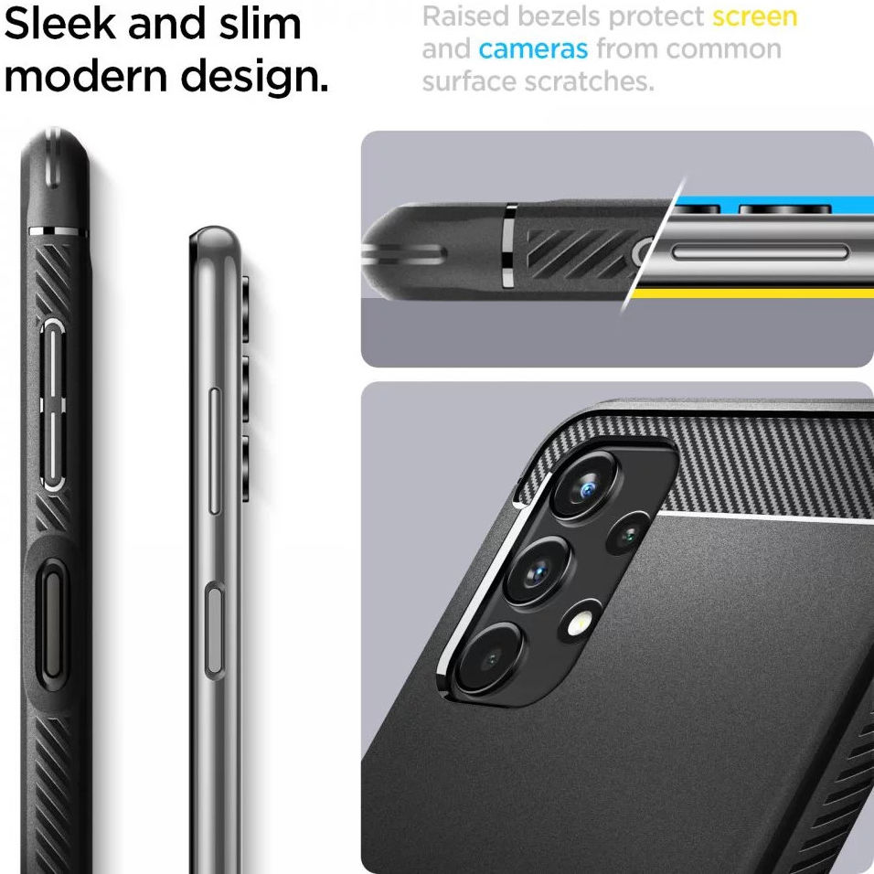 Spigen Rugged Armor Samsung Galaxy A13 4G Hoesje Back Cover Zwart afbeelding 4
