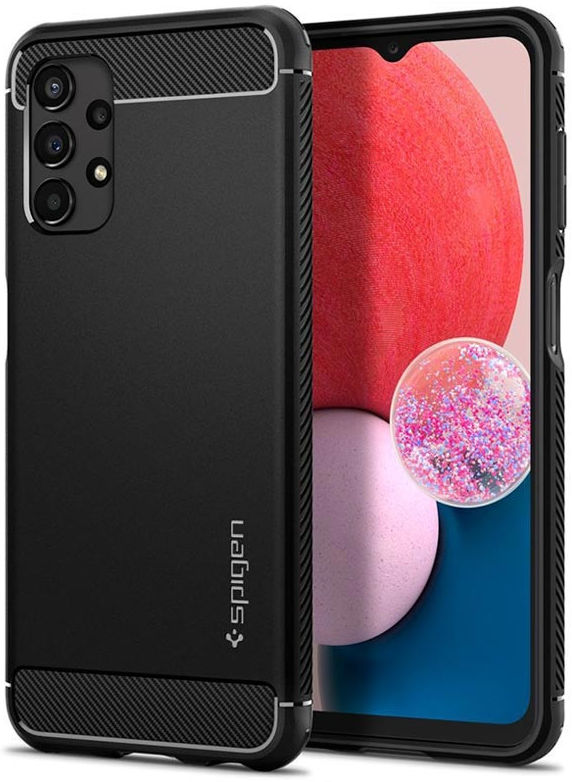 Spigen Rugged Armor Samsung Galaxy A13 4G Hoesje Back Cover Zwart afbeelding 1