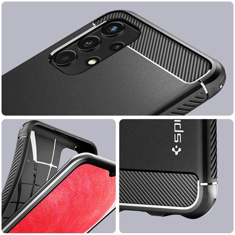 Spigen Rugged Armor Samsung Galaxy A13 4G Hoesje Back Cover Zwart afbeelding 7
