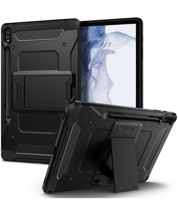Spigen Tough Armor Pro Samsung Galaxy Tab S8+/S7+/S7 FE Hoes Gunmetal Hoesjes