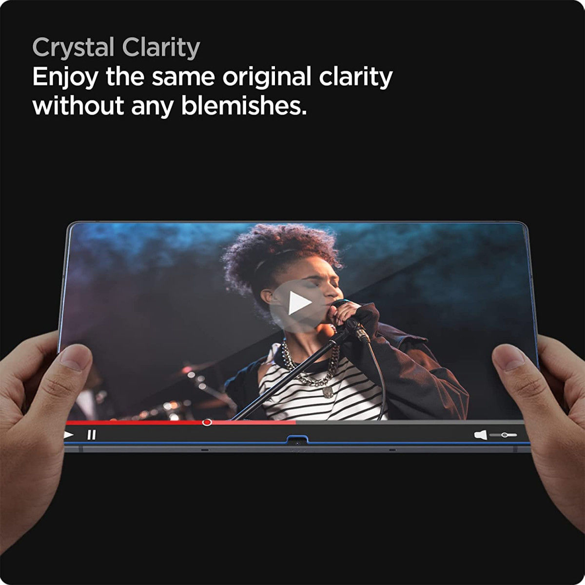Spigen EZ Fit Glas.tR Samsung Galaxy Tab S8 Ultra Screen Protector afbeelding 9