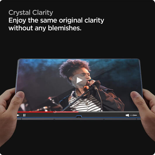 Spigen EZ Fit Glas.tR Samsung Galaxy Tab S8 Ultra Screen Protector afbeelding 9