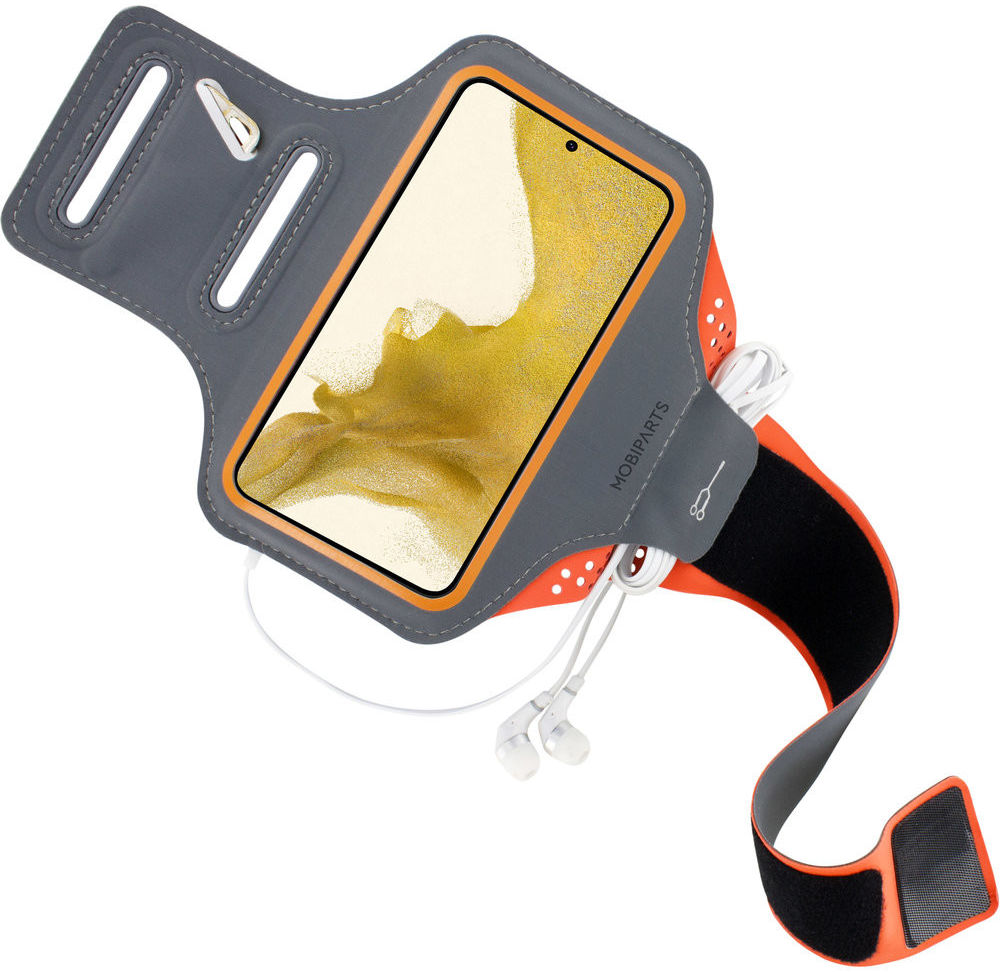 Mobiparts Comfort Fit Armband Samsung S22 Plus Sporthoesje Oranje afbeelding 2