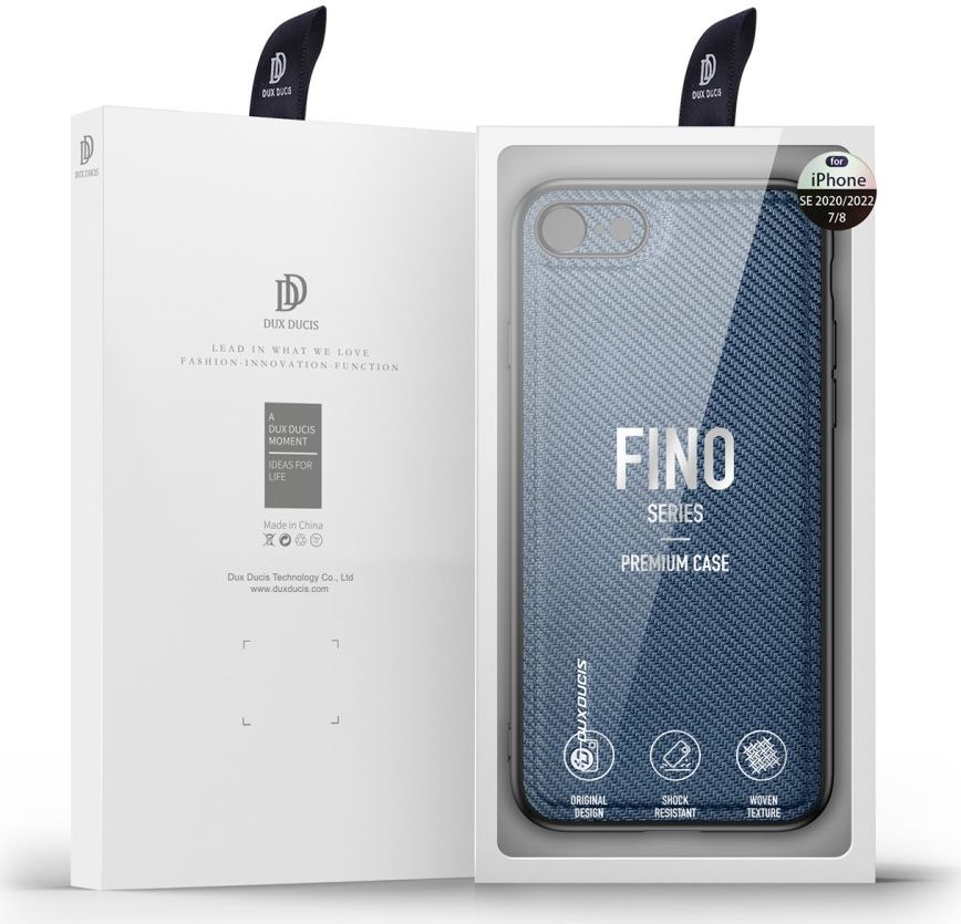 Dux Ducis Fino Series iPhone 7/8/SE 2020/2022 Hoesje Back Cover Blauw afbeelding 8