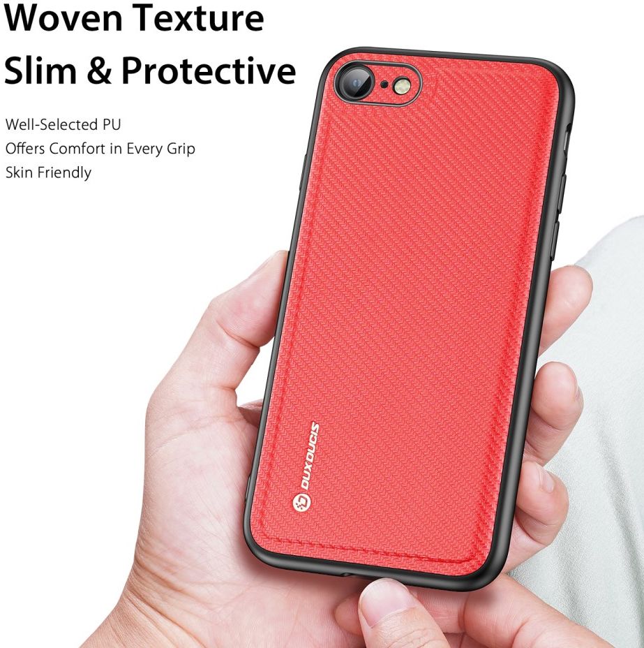 Dux Ducis Fino Series iPhone 7/8/SE 2020/2022 Hoesje Back Cover Rood afbeelding 2
