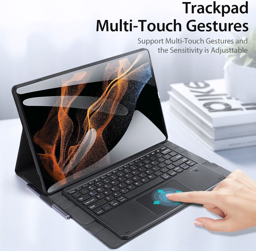 Dux Ducis Samsung Galaxy Tab S8 Ultra Hoes met Bluetooth Toetsenbord afbeelding 7