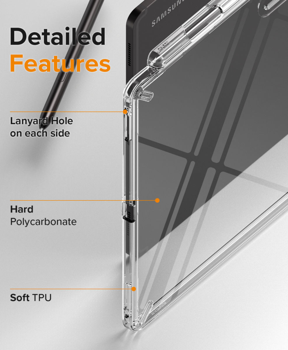 Ringke Fusion Samsung Galaxy Tab S8 Ultra Hoes Back Cover Transparant afbeelding 5