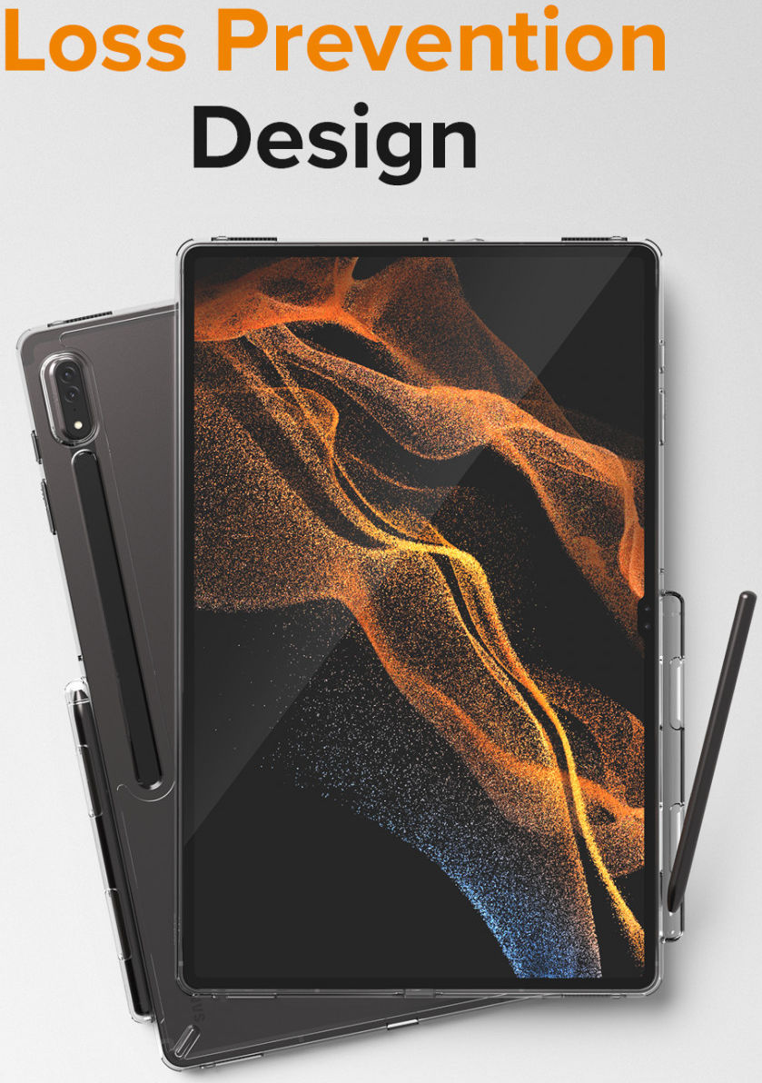 Ringke Fusion Samsung Galaxy Tab S8 Ultra Hoes Back Cover Transparant afbeelding 6