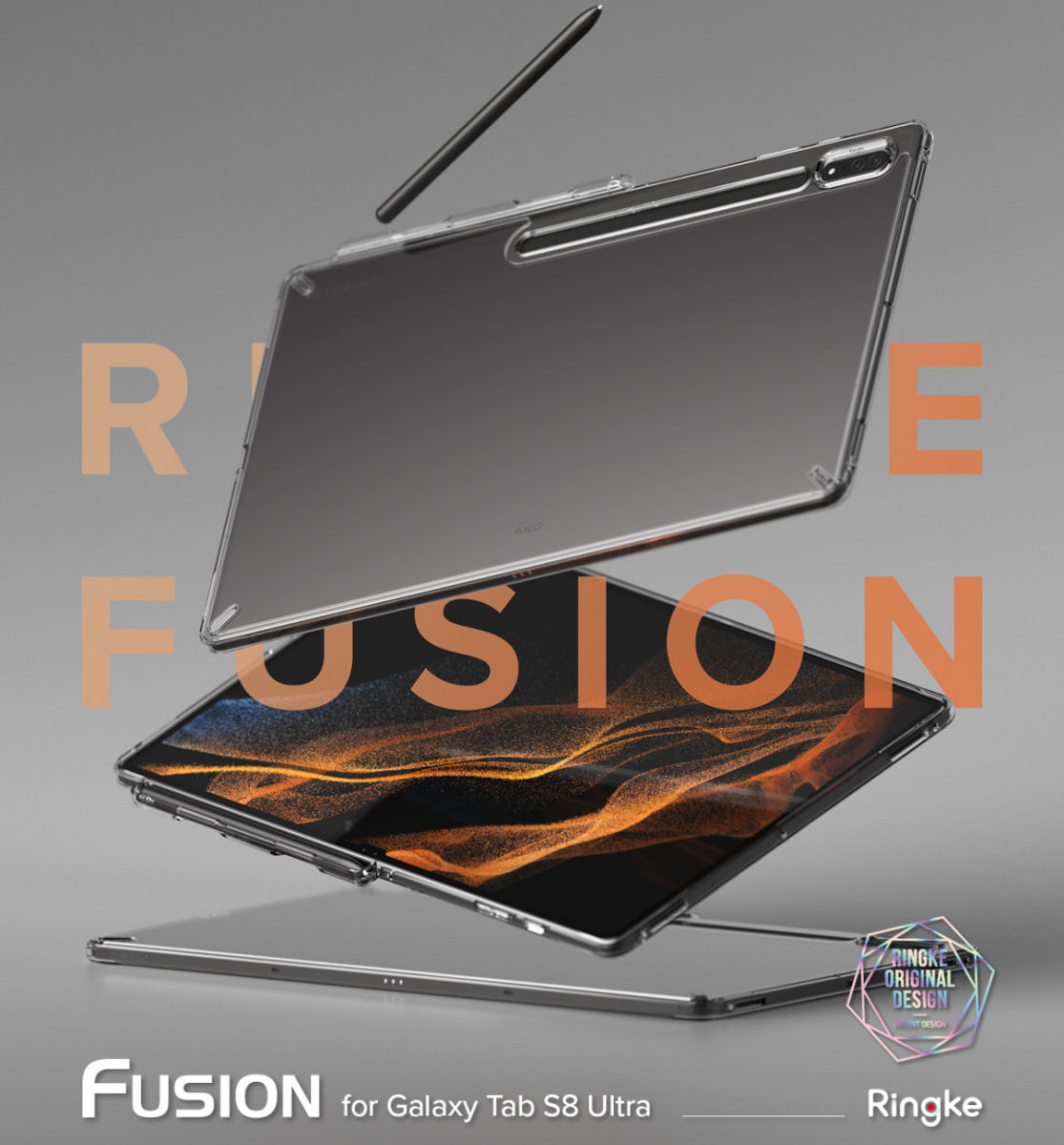 Ringke Fusion Samsung Galaxy Tab S8 Ultra Hoes Back Cover Transparant afbeelding 10