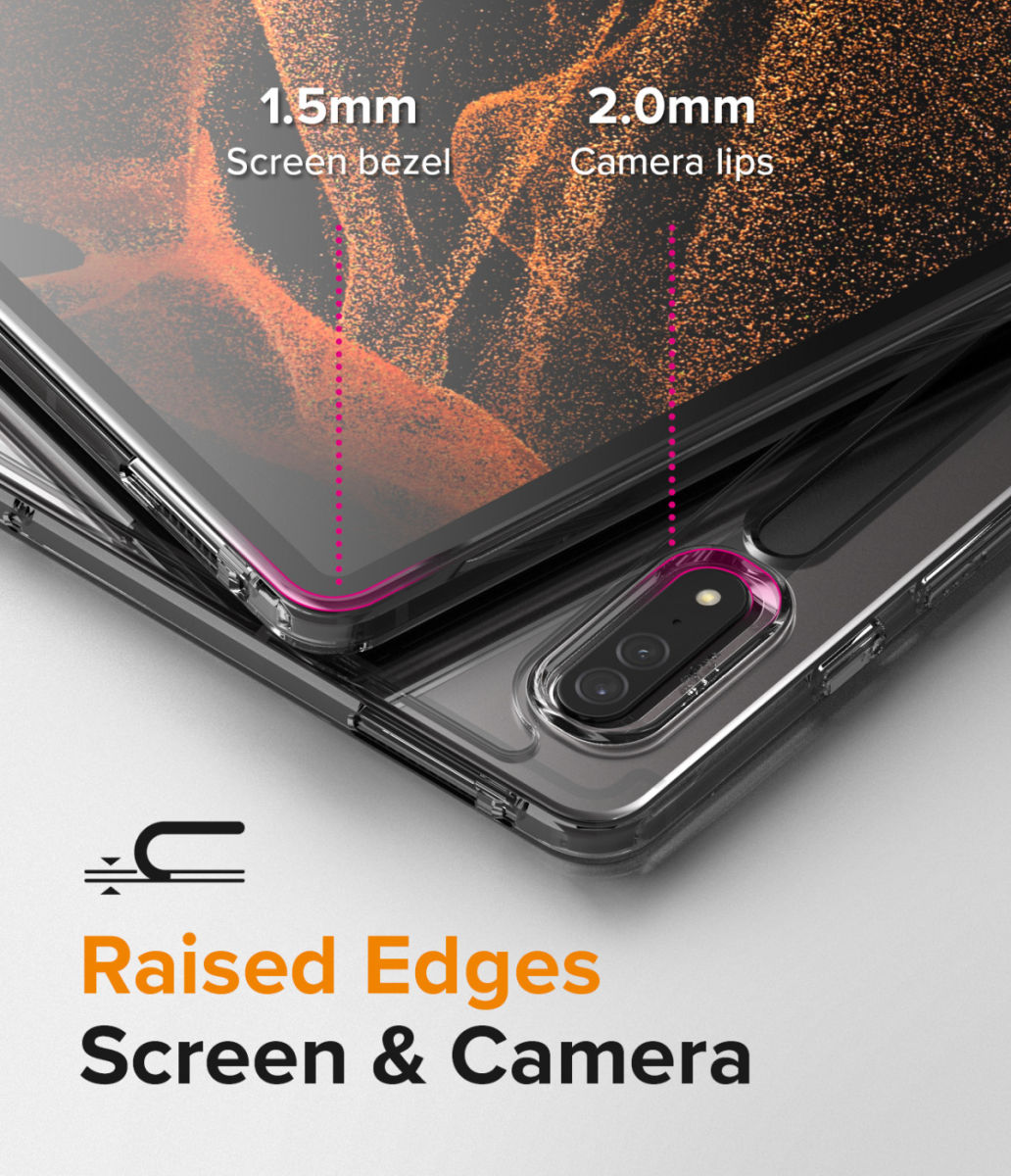 Ringke Fusion Samsung Galaxy Tab S8 Ultra Hoes Back Cover Transparant afbeelding 4