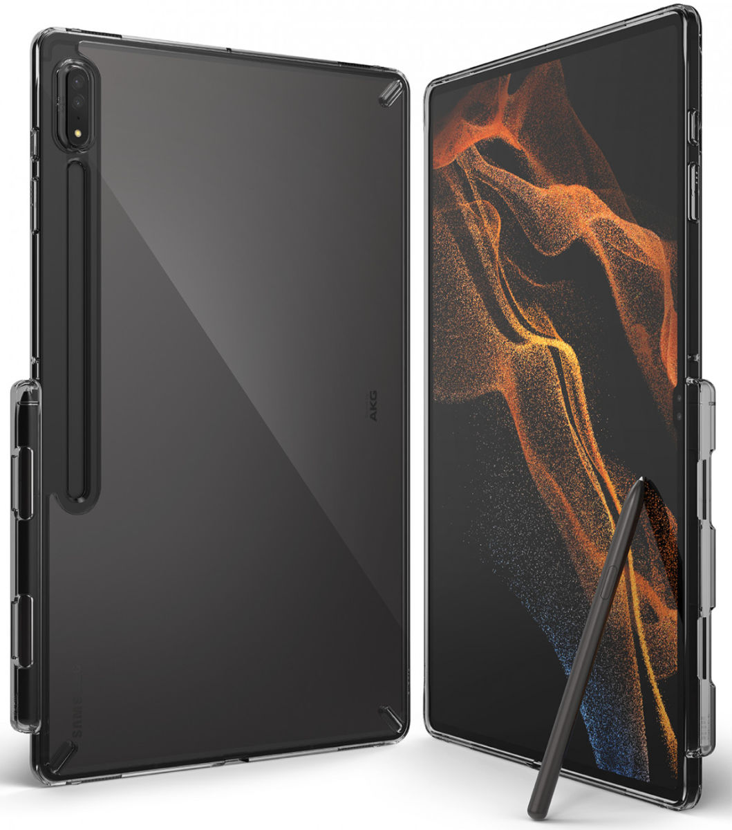 Ringke Fusion Samsung Galaxy Tab S8 Ultra Hoes Back Cover Smoke Black afbeelding 1