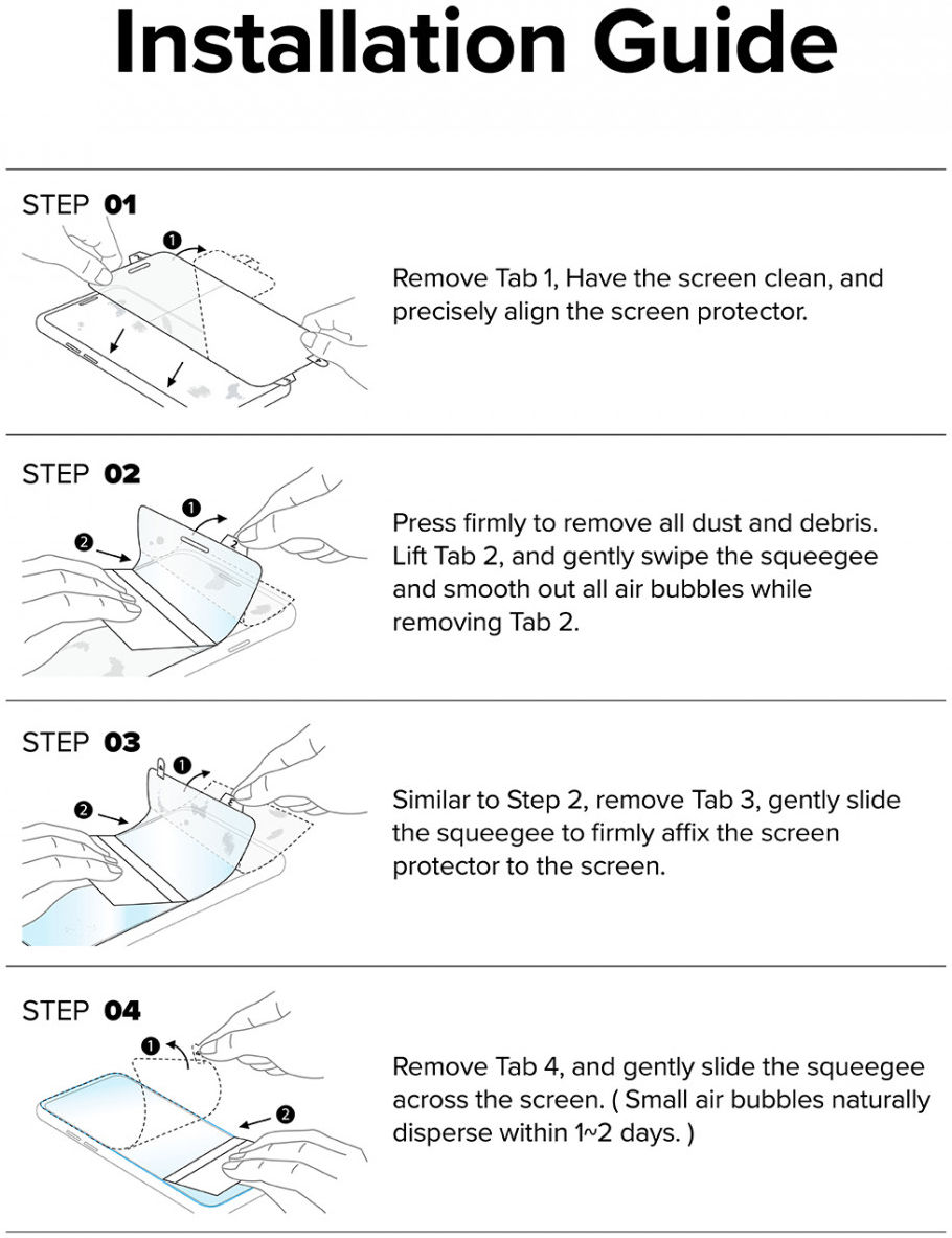 Ringke Dual Easy Film Samsung Galaxy S22 Ultra Screen Protector 2-Pack afbeelding 12
