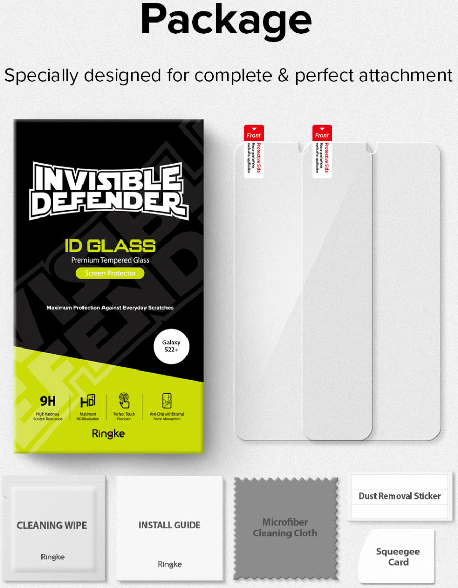 Ringke Samsung Galaxy S22 Plus Screen Protector Tempered Glass 2-Pack afbeelding 13